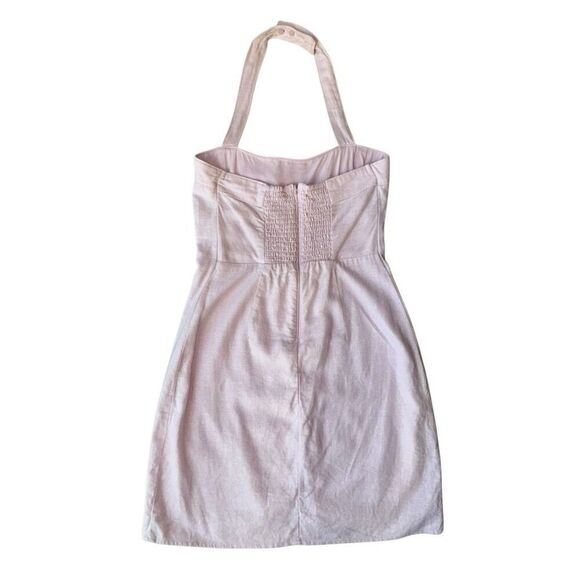 Abercrombie & Fitch Pink Linen Blend Halter Top Mini Dress Size S - Picture 5 of 12